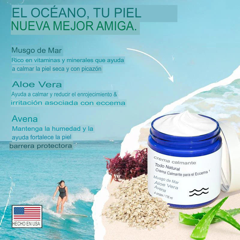 Crema calmante para el eczema totalmente natural The Ocean curó mi eczema