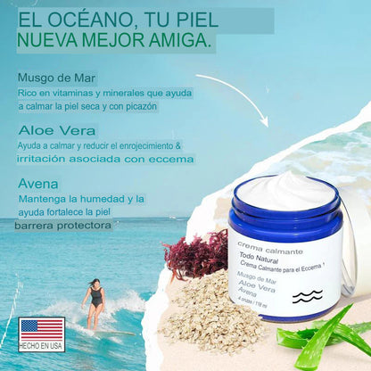 Crema calmante para el eczema totalmente natural The Ocean curó mi eczema